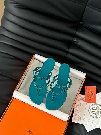 Hermes Classic chain slippers 05