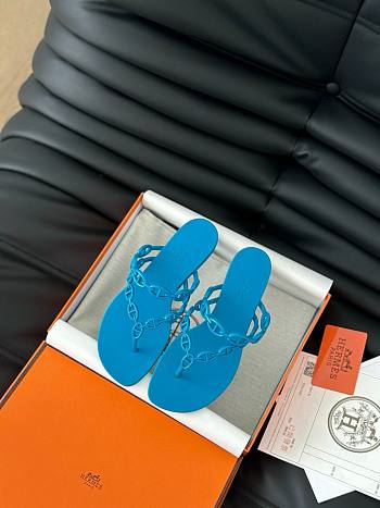 Hermes Classic chain slippers 04