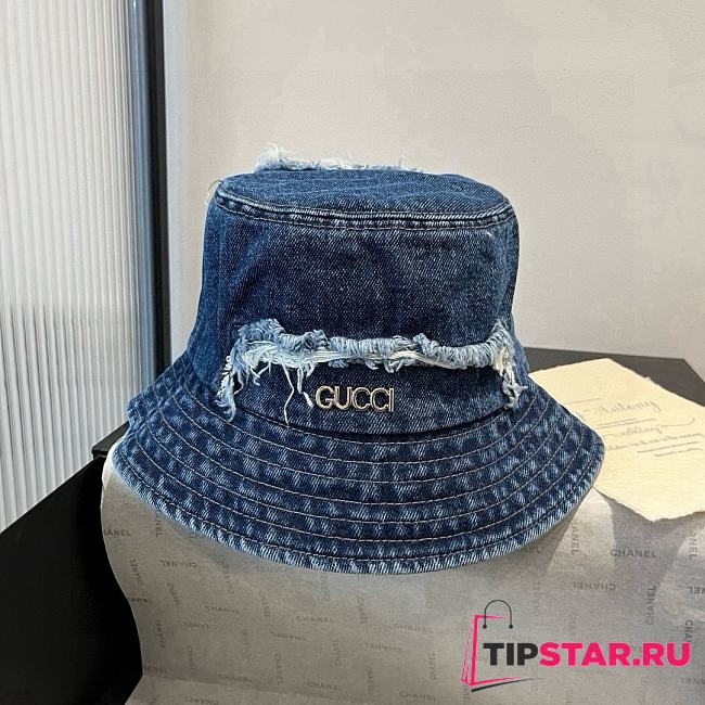 Gucci GG new bucket hat denim blue - 1