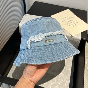 Gucci GG new bucket hat light denim blue