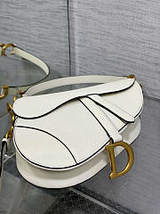 DIOR | Saddle Bag With Strap In White - 3