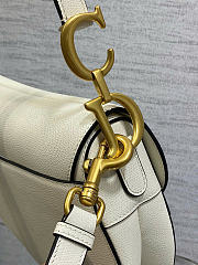 DIOR | Saddle Bag With Strap In White - 4