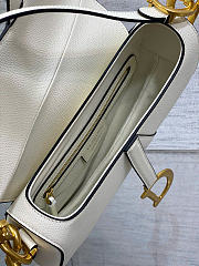 DIOR | Saddle Bag With Strap In White - 5