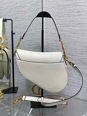 DIOR | Saddle Bag With Strap In White - 6