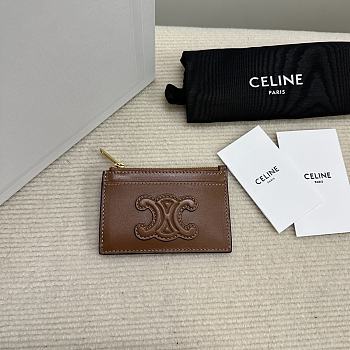 CELINE CUIR TRIOMPHE ZIPPER CARDHOLDER IN SHINY CALFSKIN 04
