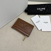 CELINE CUIR TRIOMPHE ZIPPER CARDHOLDER IN SHINY CALFSKIN 04 - 2