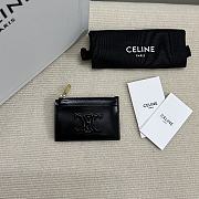 CELINE CUIR TRIOMPHE ZIPPER CARDHOLDER IN SHINY CALFSKIN 01 - 1
