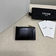CELINE CUIR TRIOMPHE ZIPPER CARDHOLDER IN SHINY CALFSKIN 01 - 4