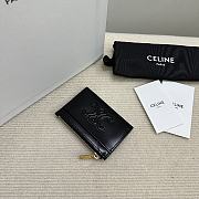 CELINE CUIR TRIOMPHE ZIPPER CARDHOLDER IN SHINY CALFSKIN 01 - 3