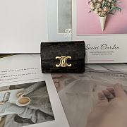 Celine Small Wallet Triomphe In Shiny calfskin 10 - 1