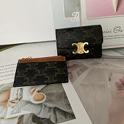 Celine Small Wallet Triomphe In Shiny calfskin 10 - 5
