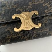 Celine Small Wallet Triomphe In Shiny calfskin 10 - 2