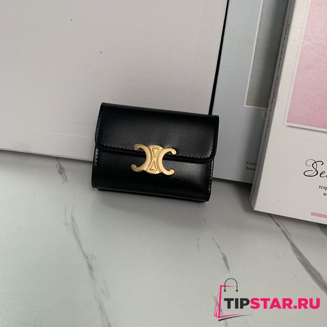 Celine Small Wallet Triomphe In Shiny calfskin 09 - 1