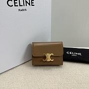 Celine Small Wallet Triomphe In Shiny calfskin 08 - 1