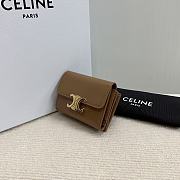 Celine Small Wallet Triomphe In Shiny calfskin 08 - 6