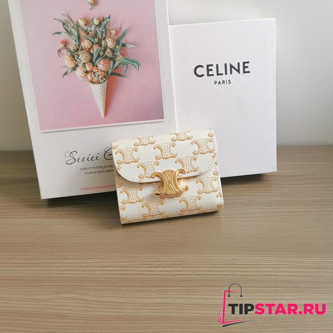 Celine Small Wallet Triomphe In Shiny calfskin 07 - 1