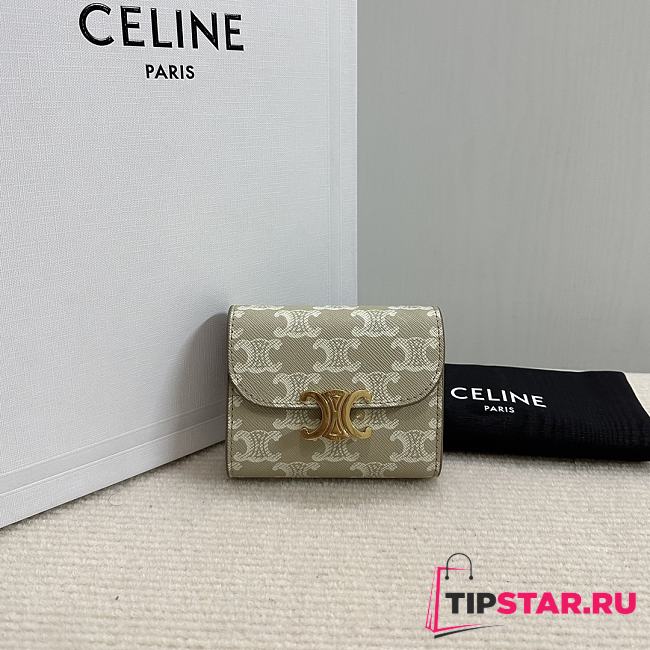 Celine Small Wallet Triomphe In Shiny calfskin 06 - 1