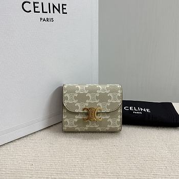 Celine Small Wallet Triomphe In Shiny calfskin 06