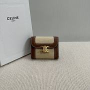 Celine Small Wallet Triomphe In Shiny calfskin 05 - 1
