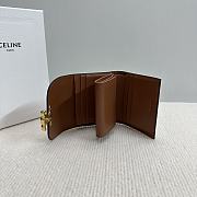 Celine Small Wallet Triomphe In Shiny calfskin 05 - 6