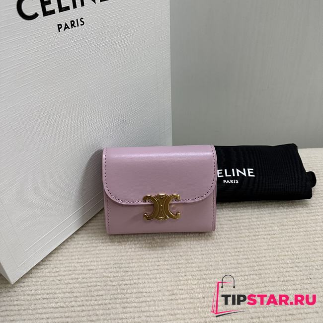 Celine Small Wallet Triomphe In Shiny calfskin 04 - 1