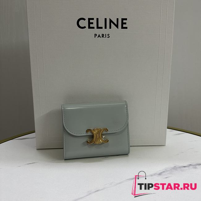 Celine Small Wallet Triomphe In Shiny calfskin 02 - 1