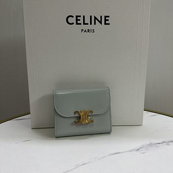 Celine Small Wallet Triomphe In Shiny calfskin 02