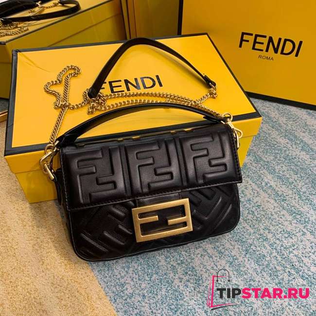 Fendi Baguette Mini Leather Black - 1