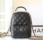 Chanel CC Mini Classic Backpack Carviar Gold Hardware In Black - 1