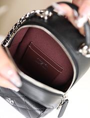 Chanel CC Mini Classic Backpack Carviar Silver Hardware In Black - 3