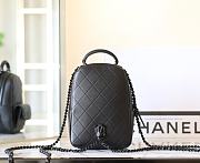Chanel CC Mini Classic Backpack Lambskin Black Harhware In Black - 2