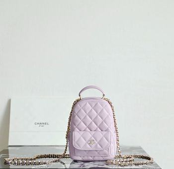 Chanel CC Mini Classic Backpack Carviar In Pink