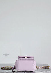 Chanel CC Mini Classic Backpack Carviar In Pink - 5