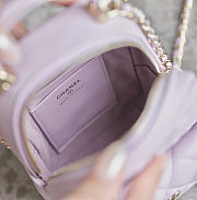 Chanel CC Mini Classic Backpack Carviar In Pink - 4