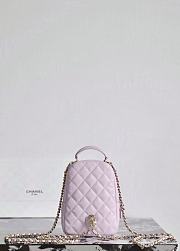 Chanel CC Mini Classic Backpack Carviar In Pink - 2