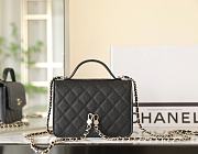 CHANEL | Top Handle Bag In Black Size 18x14x3 cm - 4