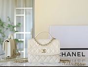 Chanel Top Handle Bag In White Size 18x14x3 cm - 1