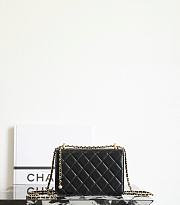 CHANEL | WOC Lambskin Black Size 22x14.5x8 cm - 4