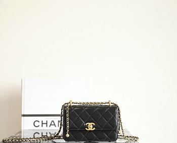 Chanel WOC Lambskin Black Size 19x12x8 cm