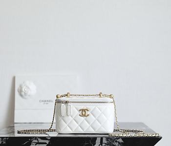 Chanel Mini Vanity Case In White