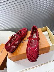 Louis Vuitton Romy Flat Ballerina Red - 3