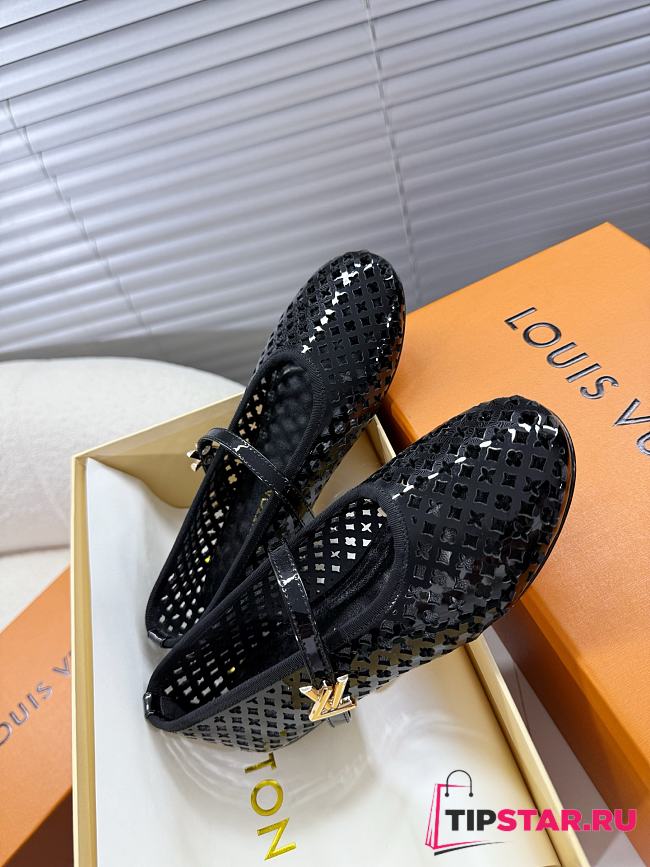 Louis Vuitton Romy Flat Ballerina Shiny Black - 1