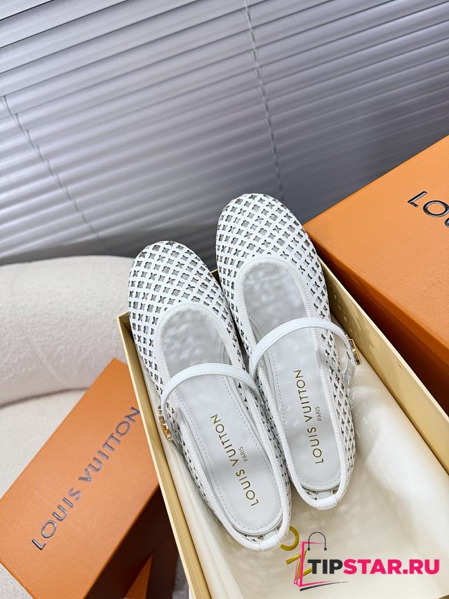 Louis Vuitton Romy Flat Ballerina White - 1