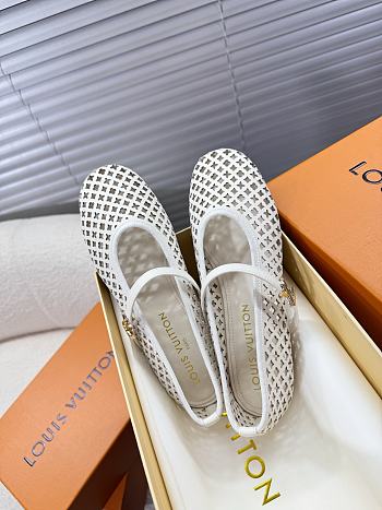 Louis Vuitton Romy Flat Ballerina Ecru White