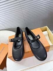 Louis Vuitton Leather Ballet Shoes In Black - 2