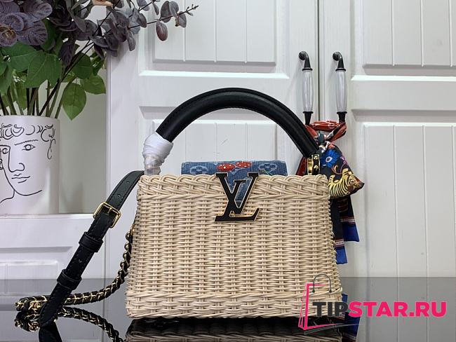 LV x TM Capucines Mini Rattan/Cowhide Black - 1