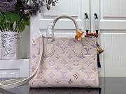 Louis Vuitton OnTheGo PM Embossed grained cowhide leather Dream Cream - 1
