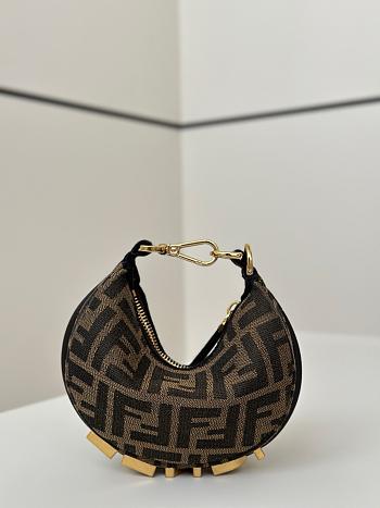 Fendi Nano Fendigraphy Leather 7AS089 size 16.5x14x5 cm