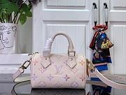 Louis Vuitton Nano Speedy Embossed grained cowhide leather Dream Beige - 1