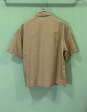 Prada printed zipper short-sleeved shirt beige - 6